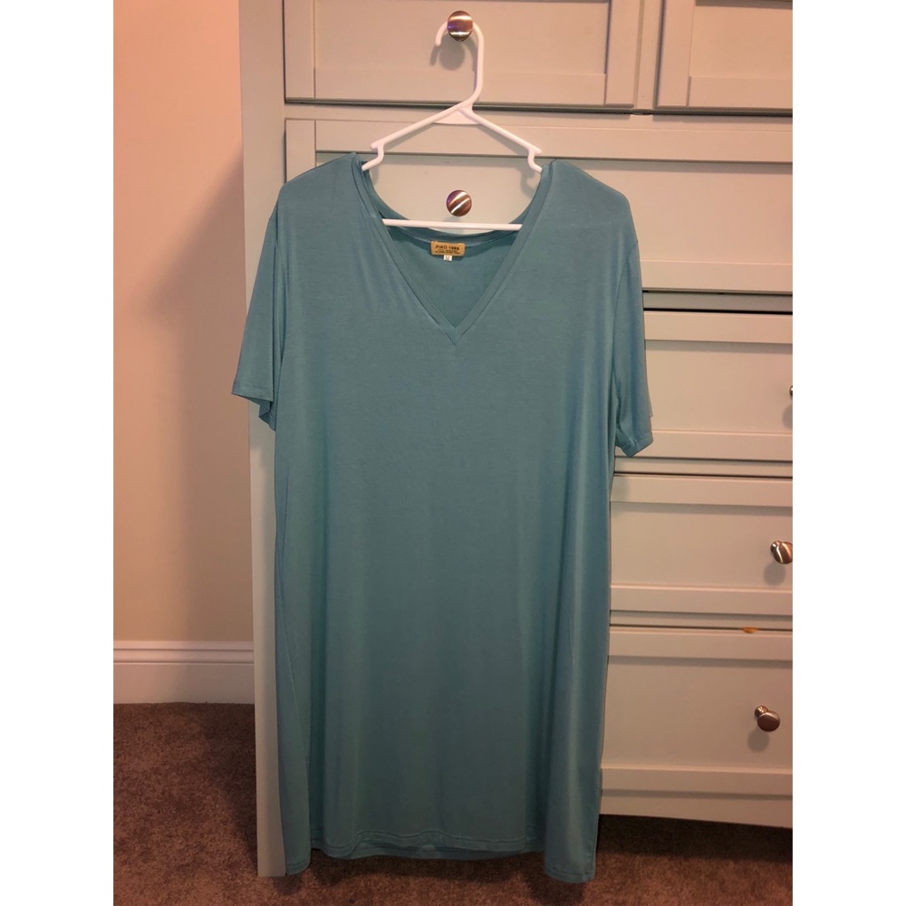 Blue T shirt dress